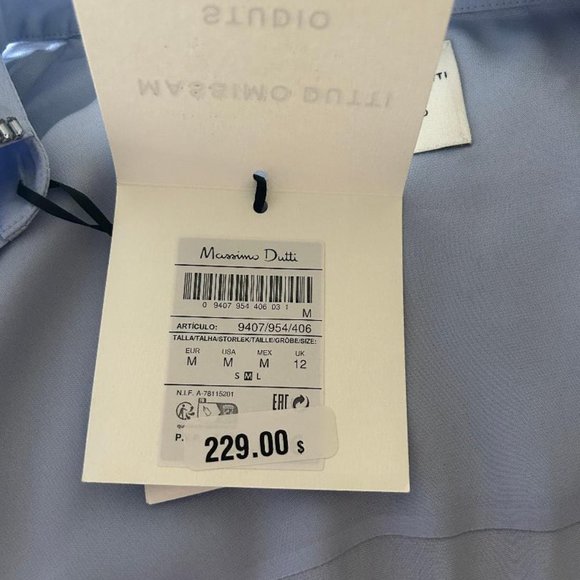 MASSIMO DUTTI Studio Flowing shirt with rhinestone detail 9407/954 - Picture 13 of 13